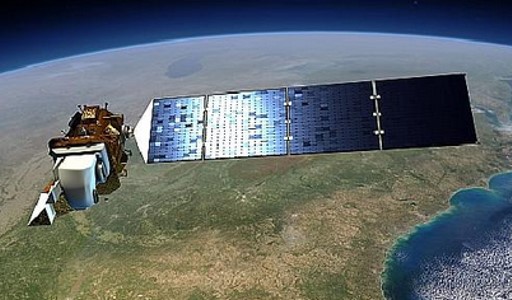 Landsat 8 satellite rendition